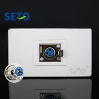 SeTo 120 Type Single Port XLR Video Connector Panel Wall Plate Socket Keystone Faceplate