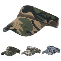 【CW】Camouflage Summer Breathable Sun Hats Men Women Adjustable Visor UV Protection Top Empty Sports Tennis Running Sunscreen Cap