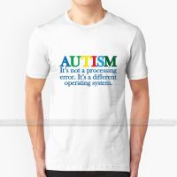 Autism Operating System For Men Women T Shirt Print Top Tees 100% Cotton Cool T   Shirts S   6XL Aspergers Aspie Autism Autism XS-6XL