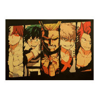 【A107】Kraft Paper Poster Of My Hero Academy Retro Bar Coffee Shop Decoration