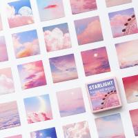 imoda 46pcsbox Pink Sky Boxed Sticker Love Cloud Decoration Sticker Diary Scrapbooking Decor