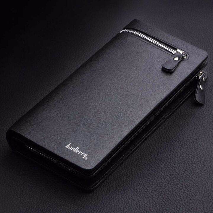 layor-wallet-กระเป๋าสตางค์ผู้ชาย-baellerry-ผู้ชาย-กระเป๋าสตางค์-pu-หนังความจุขนาดใหญ่ธุรกิจยาวมีซิปรูดกระเป๋าเงินผู้ชายกระเป๋าใส่โทรศัพท์แบบคลาสสิก