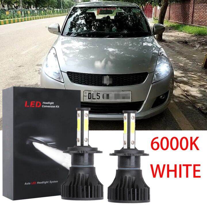 ชุดหลอดไฟหน้าฮาโลเจน-led-6000k-2016-6000k-แบบเปลี่ยน-สําหรับ-suzuki-swift-2nd-gen-2010-2017-2pcs