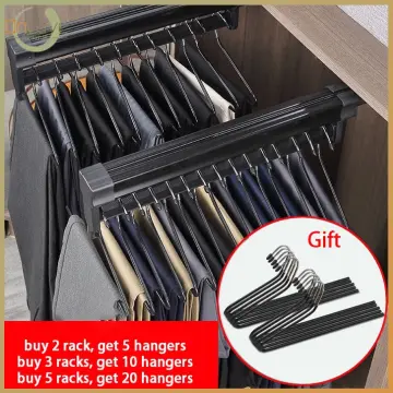 Pull Out Closet Organizer Household Pulling Slide Track Pants Rack