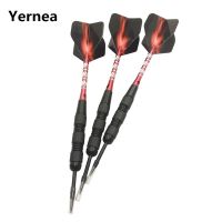 Yernea ปาเป้า3ชิ้นลูกดอกปลายเหล็กใหม่20กรัมอลูมิเนียมสีแดงลูกดอกโลหะเล่นกีฬามืออาชีพ