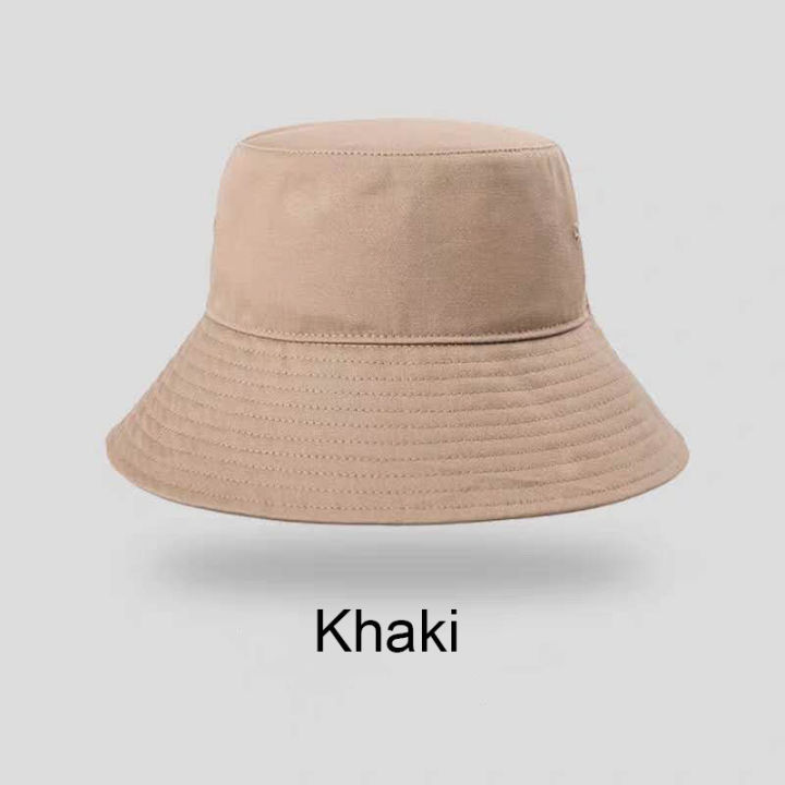 สองด้านถังหมวกสำหรับผู้ชายกลางแจ้งแฟชั่นผ้าฝ้ายสีทึบปานามาป้องกันแสงแดดชายถนนสไตล์ชาวประมงหมวกหมวก