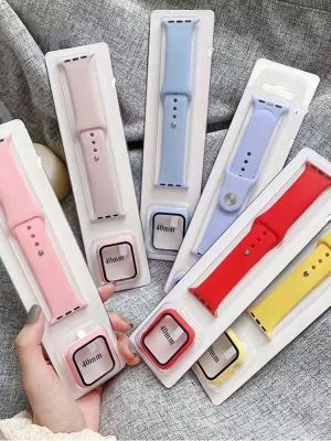 Case Strap Band 44mm 45mm 42mm Smartwatch WatchBand 40mm 41mm 38mm Sport Silicone 8 7 6 5 4 3