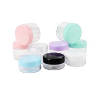 10PcsSets 10g 15g 20g Plastic Cosmetic Pot Jars With Lid Empty Travel Refillable Bottle For Face Cream Lip Balm Containers