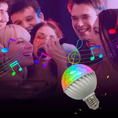 360° Rotating Party Magic Ball Light Stage Lighting Effect E27 Bulb RGB Party DJ Disco Home Projector Decor Atmosphere Lamp