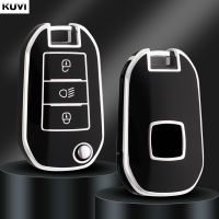 TPU Car Flip Key Case Cover Shell Fob For Peugeot 208 3008 308 508 408 2008 307 4008 For Citroen C4 C3 C6 CACTUS C8 Accessories