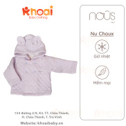 Áo khoác Jacket Nous tím zigzag - Chất liệu Nu Choux 95% cotton thiên nhiên