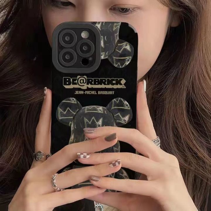 เคสโทรศัพท์มือถือหนังแกะ-แบบนิ่ม-ลายหมี-violent-สําหรับ-11pro-11promax-max-14-pro