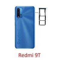 ถาดซิมเอสดีการ์ดโทรศัพท์สำหรับ Redmi 9T ของแท้ใหม่ที่ใส่ช่องเสียบบัตรชิปลิ้นชักสีดำสีน้ำเงินชิ้นส่วนสำหรับ Redmi 8T + Pin