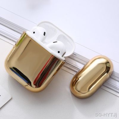 Gold Silver Earphone Case Cover For Airpods 1 2 3 Pro Hard Plating Protective Cover Skin Accessorie For Airpods 1 2 Charging Box