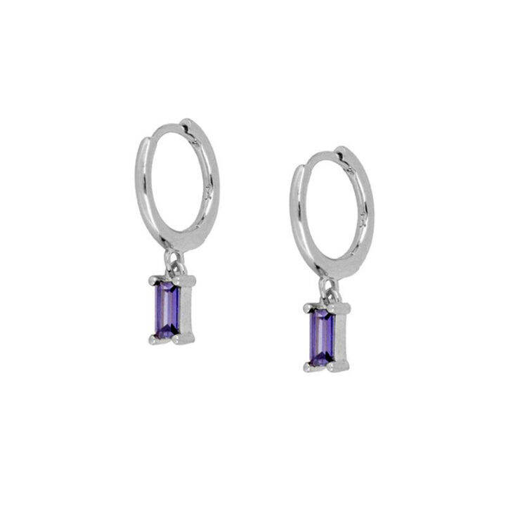 925-sterling-silver-ear-buckle-small-hoop-earrings-for-women-whiteblackgreenpurple-color-cz-hoops-minimalist-fashion-jewelry