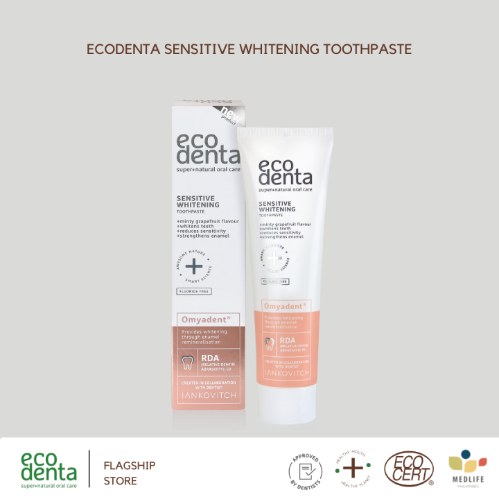 ECODENTA Sensitive Whitening Toothpaste with Omyadent® Lazada PH