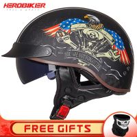 Motorcycle Half Helmet Moto Helmets Casco Moto Motocross ECE Certification Casque Biker Motorbike Retro Racing Helmet 4 Seasons