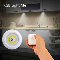 New Under Cabinet Lamp 3W LED Wardrobe Light Switch/Remote Control Push Button for Stairs Kitchen Bathroom Wardrobe Night Light Ceiling Lights