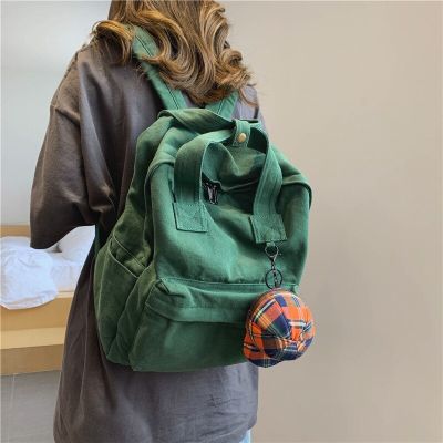 กระเป๋านักเรียนความจุขนาดใหญ่เป้ผ้าใบนักศึกษาแล็ปท็อปสำหรับเดินทาง,กระเป๋าวินเทจสำหรับผู้ชายและผู้หญิง