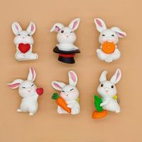 ☒ Creative Refrigerator Decorative Magnetic Stickers Cute Rabbit Animal Refrigerator Magnets Stereo Doll Home Decor