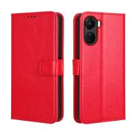 เคส PU หนังกลับแบบกระเป๋าสตางค์สำหรับ Vivo Y16เคสแบบพับปิดได้ที่จับแบบตั้งได้