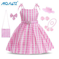 MQATZ เครื่องแต่งกายคอสเพลย์ตุ๊กตาบาร์บี้สำหรับเด็กผู้หญิงชุดสีชมพูฮาโลวีนสำหรับเด็กชุดชั้นในตุ๊กตาบาร์บี้เจ้าหญิงวันเกิดปาร์ตี้ชุดสำหรับ3-10Yrs