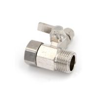 Water Filter Purifier Adapter 1/2 To 1/4 Ball Valve Faucet Tap Safe Copper Nickel Plating ball faucet valve Plumbing Valves