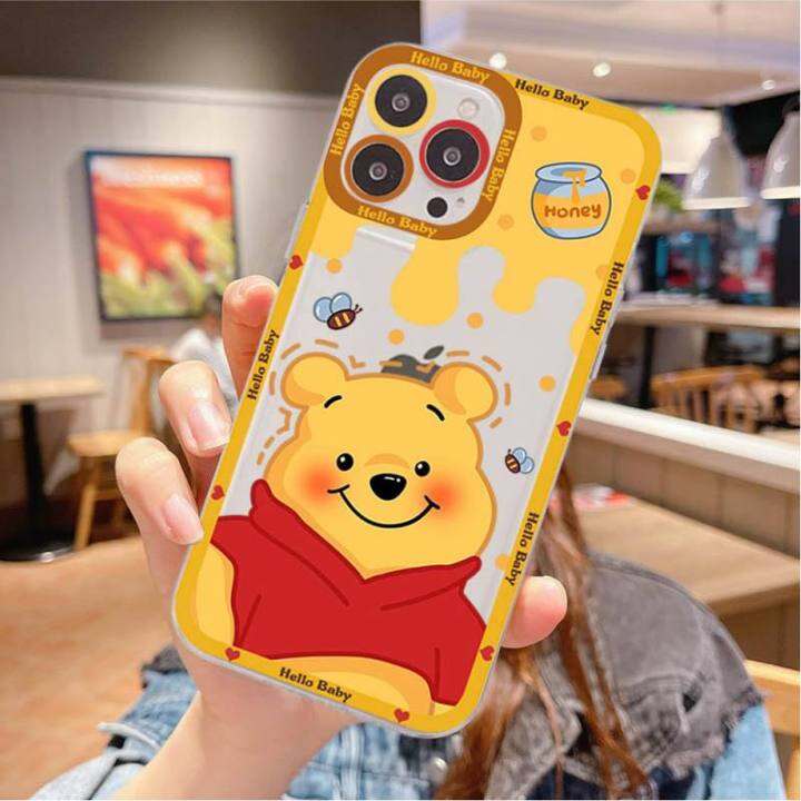 สินค้าใหม่ในสต็อก-diseny-winnie-the-pooh-เคสโทรศัพท์สำหรับ-iphone-11-12-13-mini-pro-max-14-pro-max-case-shell