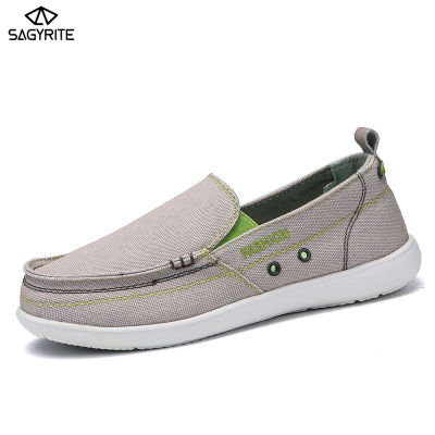 SAGYRITE Loafers for Men Classic Mens Canvas Shoes Slip-Ons Plus Size Casual Shoes