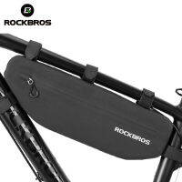 ROCKBROS กระเป๋าขี่จักรยานโครงด้านบนกระเป๋าเฟรมหน้ากันน้ำ MTB ถนนสามเหลี่ยม Pannier อุปกรณ์เสริมจักรยานสกปรก