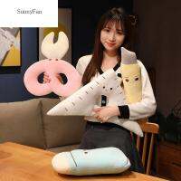 Sunnefan ชุดเครื่องเขียนตุ๊กตาผ้ากำมะหยี่ Boneka Mainan หมอนตกแต่งบ้านนุ่มของเล่นหมอนสำหรับการนอนหลับชุดเครื่องเขียนตุ๊กตามาพร้อมกับไม้บรรทัดตุ๊กตามีเสียง