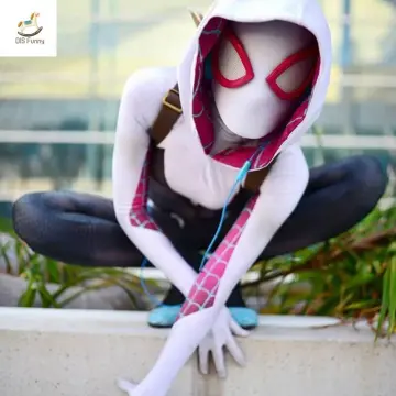 Marvel Gwen Stacy Zentai Spider Man Costume Miles Cosplay Jumpsuit Lycra  Spandex Jumpsuit For Kids Women Men Halloween Sci-Fi One-Piece Suit