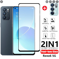 ฟิล์ม Oppo Reno6z  2 in 1 ฟิล์ม ฟิล์มหน้า+เลนส์กล้อง  ฟิล์มกันรอย