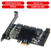 อะแดปเตอร์ PCI-E3.0 SATA 4567810พอร์ต X4 PCI Express X8 X16ไปยัง SATA 3.0 6Gbps อัตราการขยายตัวของการ์ดควบคุม ASMVIA