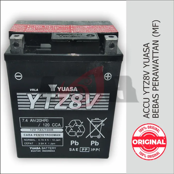(Bayar di Tempat) Aki Kering Yuasa YTZ8V GTZ8V Motor VESPA R25 CBR250