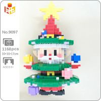 PN 9097 Festival Merry Christmas Day Santa Claus Star Tree Doll DIY Mini Diamond Blocks Bricks Building Toy For Children No Box