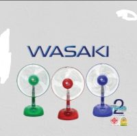 พัดลมตั้งโต๊ะขนาด 16 นิ้ว WASAKI รุ่น Power สวย เย็น ทนทาน มีระบบป้องกันการลัดวงจร ปรับแรงลมได้ 3 ระดับ