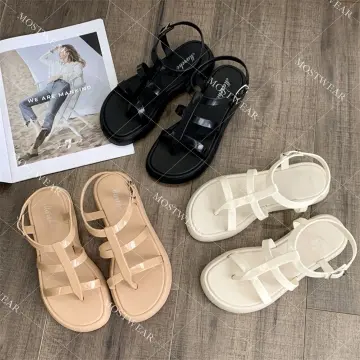 Trendy hot sale white sandals