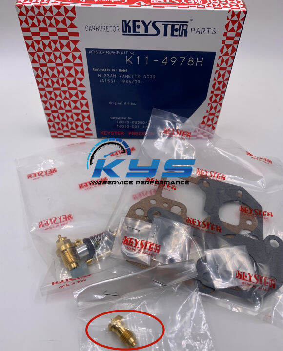 KEYSTER Japan CARBURETOR REPAIR KIT with JET (CARB KIT) NISSAN C22 van/pickup Lazada