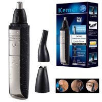 Keme เครื่องเล็มขนจมูกหูกันน้ำ385 3In1สำหรับผู้ชายที่เครื่องเล็มหนวดคิ้วกำจัดขนจมูกเครื่องทำความสะอาดหูไฟฟ้า