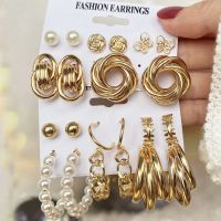 17KM Korean Fashion Butterfly Crystal Earrings Pearl Extra-fine Ring Earrings Women Accessories