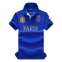 Luxury Fashion Pure Cotton Polo Shirt Men T-shirt Ropa Sports Clothes Casual Football Blue Paris Compatriot Embroidery Golf Top Towels