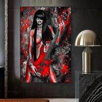 Red Sensual Angel ผ้าใบพิมพ์บทคัดย่อ Wall Art ภาพวาดสำหรับห้องนอน Room Home Decor