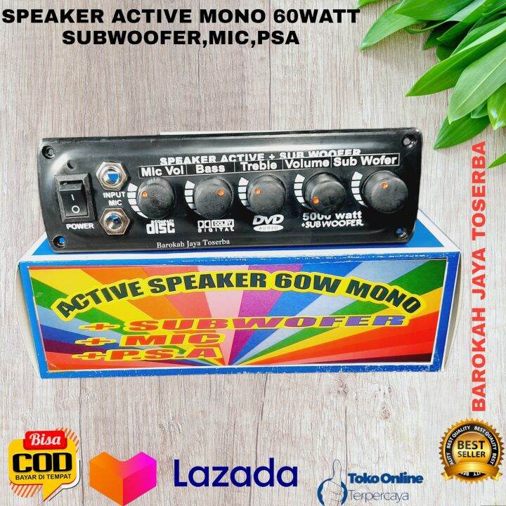 Power Aktif Speaker 60W MONO + SUB + MIC + P.S.A Kit active speaker