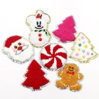 New CHristmas Snowman Chenille Patch Iron on Patches Embroider Patch Towel sticker For Clothing Bag Applique DIY Repair Patch  Furniture Protectors  R