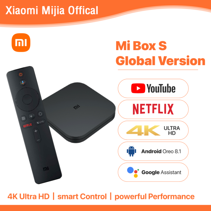 Mi Box S Xiaomi Original - 4K Ultra HD Android TV with Google