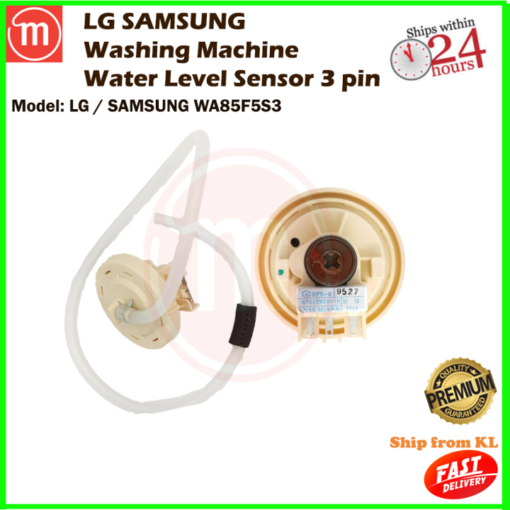 LG SAMSUNG WASHING MACHINE PRESSURE SWITCH WATER LEVEL SENSOR WITH HOSE 3 PIN 6501EA1001C
