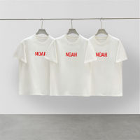 NOAH ALEX Classic Street แฟชั่นแบรนด์ฤดูร้อน Unisex เสื้อยืดสีแดง NOAH Letter พิมพ์โลโก้ Oversize Tee Hip Hop หลวมแขนสั้น