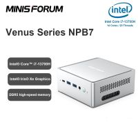 MINISFORUM NPB7 Intel พีซีขนาดเล็ก Core I7 13700H/I5-13500H Intel 13th Gen หน้าต่างพีซีขนาดเล็ก11 Pro DDR5 PCIE4 SSD USB4เกมคอมพิวเตอร์ขนาดเล็ก