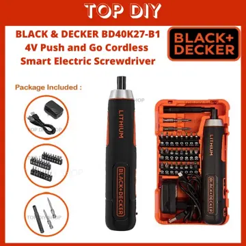 BLACK & DECKER A7071-XJ ALKALINE SCREWDRIVER SET ELECTRIC 54 PIECES TOOL  BOX 4AA BATTERY EASY USE SAFETY MINI TOOL